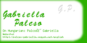 gabriella palcso business card